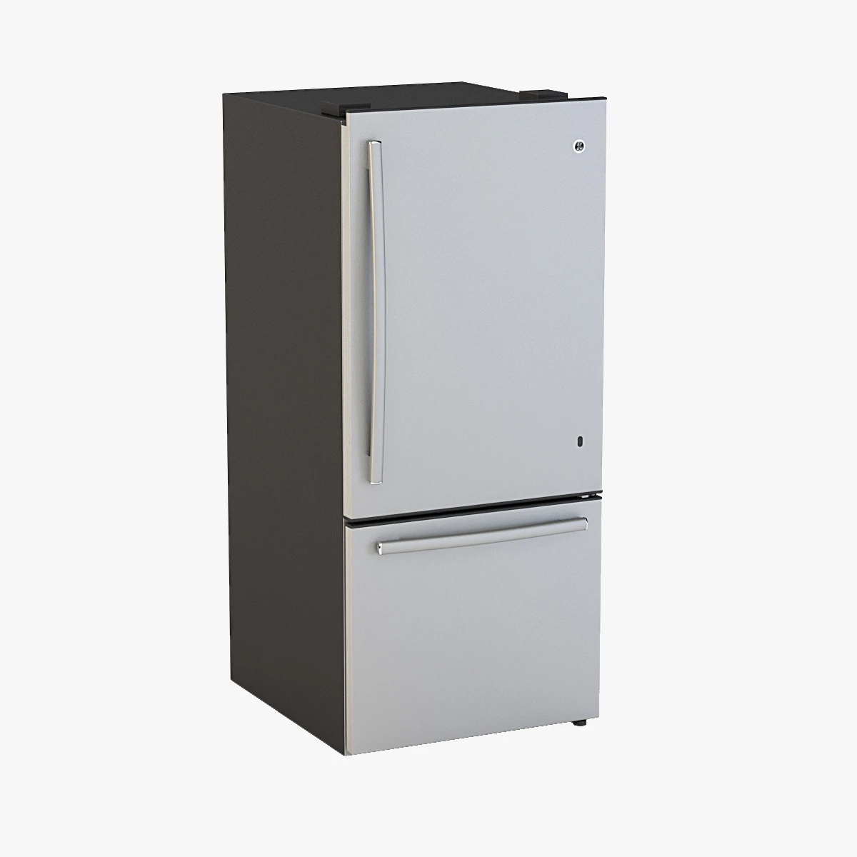 General Electric Energy Star Bottom Freezer Refrigerator 3D Model_01